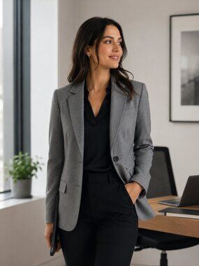 Vintage Dalton Gray 100% Wool Size 14 Women's Luxury Career Blazer
